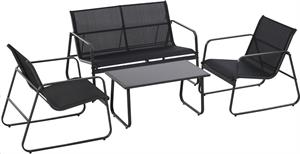 Set da Giardino in Textilene Palau Antracite