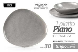 Piatto Piano Trior Grigio 30Cm Pt045030F-647