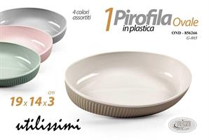 Piatto Ovale.Plastica  19*14*3Cm