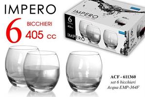 6 Bicchieri Acqua 405cc Impero
