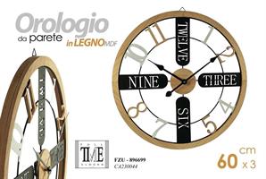 Orologio Parete Mdf/Fer 60*3*60 Cm