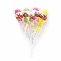 Set 4 Uova Colorate Con Stampa Coniglio 6X4Cm.