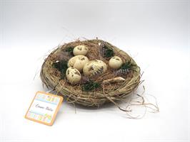 Nido Impagliato Con Ovetti Diam. 20Cm.