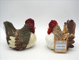 Gallina Impagliata Seduta H.13X15X11Cm.