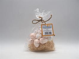 Sacchetto Con 12 Uova Colori H.16X14X6Cm.