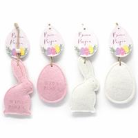 Decorazione In Panno Uovo/Coniglio Da Appendere H:10.5/14Cm