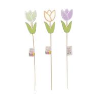 Tulipano Legno H.34X16X5 Cm. Con Stecchino