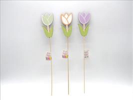 Tulipano Legno H.34X16X5 Cm. Con Stecchino