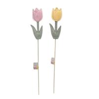 Tulipano Panno H.43X6Cm. Con Stecchino