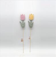 Tulipano Panno H.43X6Cm. Con Stecchino