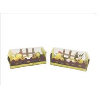 Set Steccato Con Pulcini E Nido H6X6X15Cm