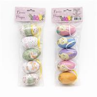 Blister Con 5 Uova 6X4Cm Con Disegno. Colorati