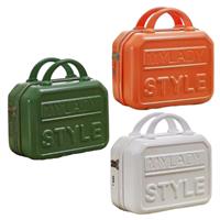 Valigetta/Beauty Plastica Con Manico Con Zip 23x28x16 Cm Con Lucchetto