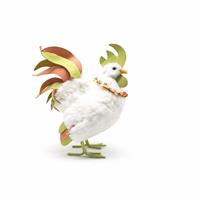 Gallo Impagliati H.29X12X33Cm.