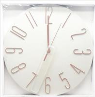 Orologio Da Muro D.30.5Cm. Bianco/Rame