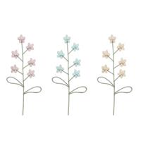 Fiori Con Rami Metallo H.32X10Cm.