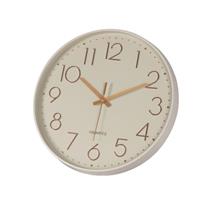 Orologio Da Muro D.40.8Cm. Con Numeri A Rilievo Rame - Tortora