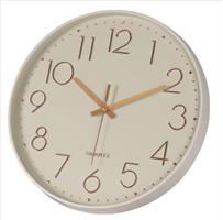 Orologio Da Muro D.40.8Cm. Con Numeri A Rilievo Rame - Tortora