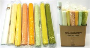 Rotolo Carta Crespa H.50Cm.X2,5M. Colori Assortiti 80Gr.