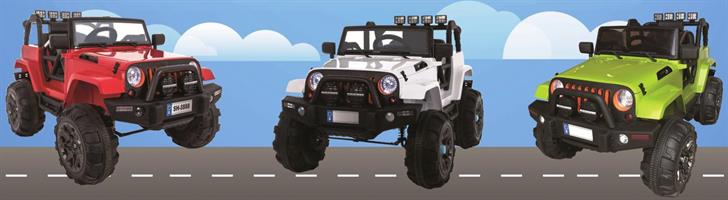 Auto Elettrica Radiocomandata Jeep Cavalcabile Rossa 12v