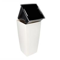 Vaso Aurora 35X35X68H Bianco