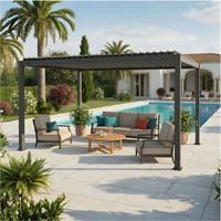 Pergola Garda 3X4 Mt Antracite Bizzotto
