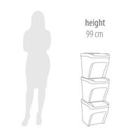 Set 3 Pattumiere Raccolta Differenziata 3x25L Recycle Practic