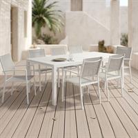 Tavolo Allungabile Hilde 160-240X90+6 Sedie C-Br Hilde Bianca Bizzotto