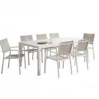 Tavolo Allungabile Hilde 160-240X90+6 Sedie C-Br Hilde Bianca Bizzotto