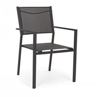 Tavolo Allungabile Hilde 160-240X90+6 Sedie C-Br Hilde Antracite Bizzott