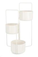 Porta Pianta Fiore Tris Keyra Bianco 45X68H Bizzotto