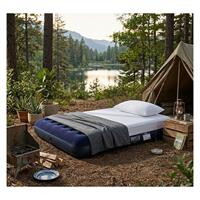 Airbed Blu Floccato Singolo 188X99X22Cm