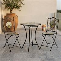 Tavolo Naxos Tondo D60+2 Sedia Pieghevole Naxos Bizzotto