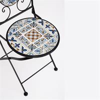 Tavolo Mykonos Quadrato 60X60+2 Sedia Pieghevole Mykonos Bizzotto