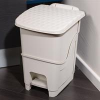 Pattumiera Rattan Bin 18 Lt 28x35x40 cm Milk/White